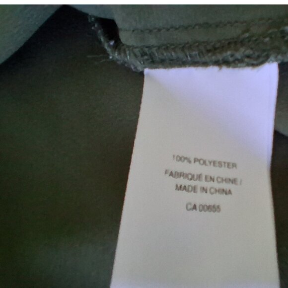 Women's Reitmans Olive Green 3/4 Length Sleeve Blouse, Braid & Gold Buttons, 3 - Picture 14 of 15